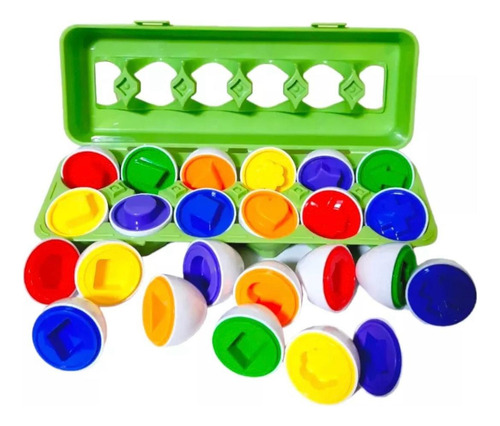 Juguete Para Niños Huevos Montessori Snap Colores Y Formas
