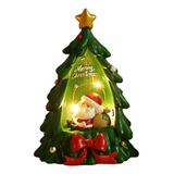 Pack 2 Lámpara Estatua Navideña Pino Árbol De Navidad Santa