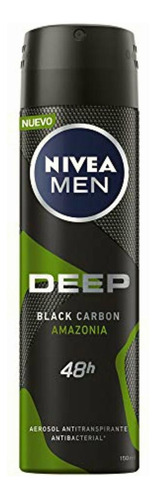 Nivea Men Desodorante Antibacterial, Deep A Black Carbon