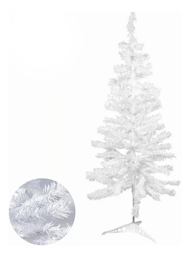 Árvore Natal Branca 1,50m 200 Galhos Pinheiro Selenita 150cm
