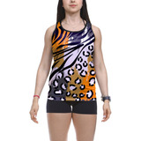 Camiseta Regata Beach Tennis Animal Print Zebra Tigre