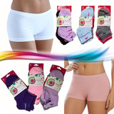 Combo De 12 Boxer Mini Short Mujer + 12 Pares Soquetes