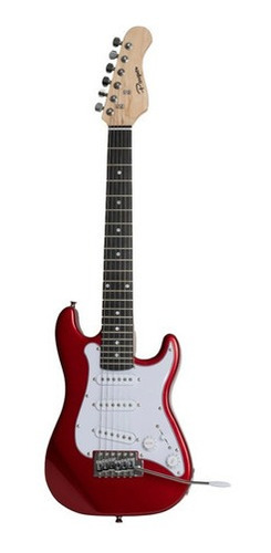 Guitarra Electrica Parquer Strato Roja Niños Esc Corta Cuota