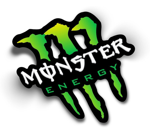 Garra Con Monster Energy Sticker Adhesivo Auto Pegatina 10cm