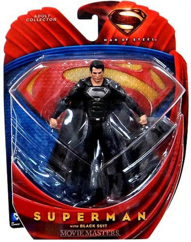 Movie Masters Man Of Steel Superman ( Black Suit ) Dc Comics