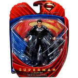 Movie Masters Man Of Steel Superman ( Black Suit ) Dc Comics