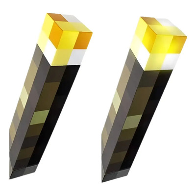 For 2pcs Lámpara Antorcha Minecraft Recargable Luz Nocturna