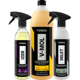 V-mol Shampoo + Izer + Limpador De Borrachas Delet Vonixx