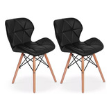 2 Cadeiras Jantar Almofadada Charles Eames Tulipa