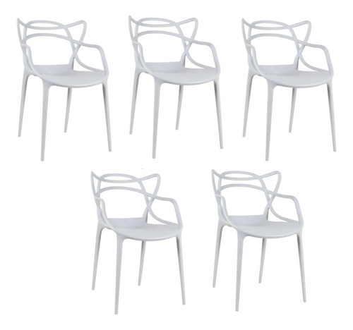 Kit 5 Cadeiras Allegra P/ Varanda/cozinha/área Externa