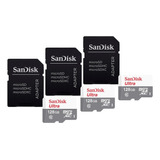 3 Uni. Cartão Memória Micro Sd Sandisk 128gb Ultra Original