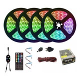 Tira Led Rgb 5050 20 Metros Lineal Bluetooth Audioritmica 