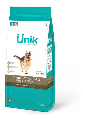 Alimento Unik Talla Mediana Y Grande De 3 + 1 Kg