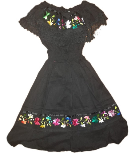 Vestido Artesanal Campesina Para  Niña  Talla 1 A  La  10