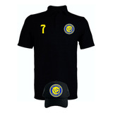 Camiseta Tipo Polo Al Nassr Ronald Obsequi Gorra Serie Black