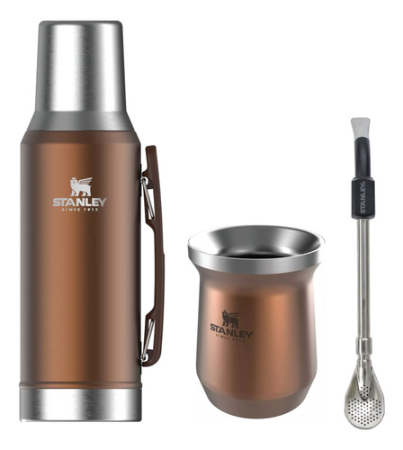 Combo Stanley Termo 800ml. + Mate + Bombilla