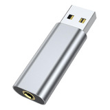 Adaptador De Conector De Audio Usb A 3,5 Mm Mini Tarjeta De