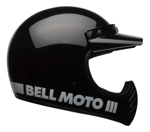 Bell Casco Moto-3 (negro Brillante Clasico - Pequeno)