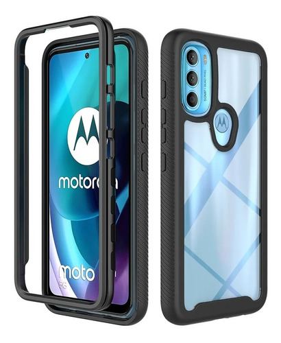 Funda 2 En 1 Uso Rudo Para Modelos Motorola Transparente