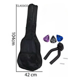 Capa Bag Para Violão Simples + 3 Palhetas + Suporte Parede