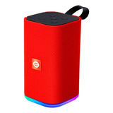 Caixa Som Bluetooth Led Rgb Usb Micro Sd Fm Vermelho