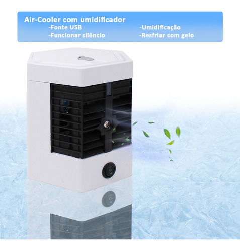 Mini Ar Condicionado Ventilador Climatizador De Ar Cor Branco Bivolt