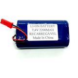 Bat. 7,4v 2200mah 2x 18650 Com Conector Mjjst-syp-02t-01 F