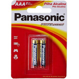 Pilha Alcalina Aaa Panasonic Palito C/ 2 Unid