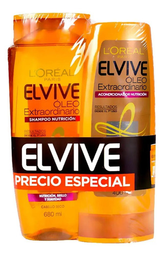 Pack Shampoo + Acondicionador 1050 Ml , Oleo Extraordinario 