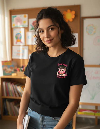 Camiseta Feminina Professora T- Shirt Tradicional Algodão