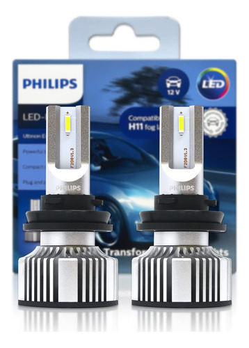 Focos Philips Led H11 Ultinon Essential 200% + Luz 6500°k