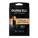 Duracell Optimum Pilas Aa, Paquete De 4 Unidades,