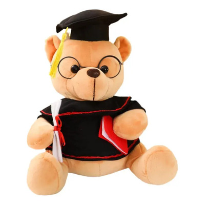 Dr. Oso Peluche Relleno Regalo Graduación Brown 18cm Q