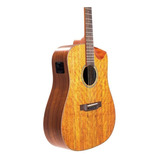 Violão Elétrico Redburn Folk C/ Half-cutway Fishman Rb-300 Cor Walnut Natural Material Do Diapasão Osso Orientação Da Mão Destro