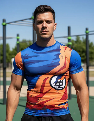 Playera Compresión Gym Goku Battle Damage | Envío gratis