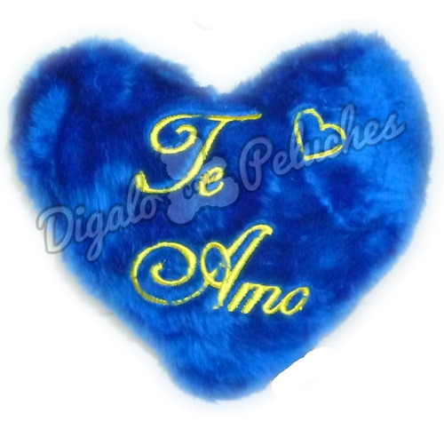 Almohadon Corazón De Peluche Te Amo Mediano Personalizado