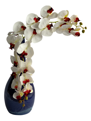 Kit De 6 Hastes De Orquídeas Artificiais Flores Decorativas