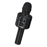 Micrófono Karaoke Bonaok Inalámbrico Bluetooth Q37 Negro