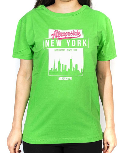 Remera Aeropostale Nyc G-boy Tee Manga Corta Mujer Aero