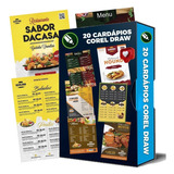 Pack 20 Cardápios Corel Draw X4 Cdr