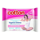 Toalha Lenço Umedecido Feminino Higiene Intima C/24un Cotton