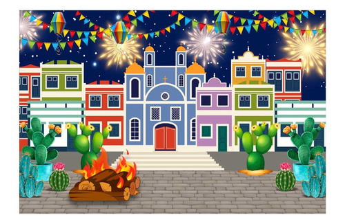 Painel De Lona Festa Junina Cordel Sertão São João 200x150cm