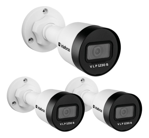 Kit 3 Câmera Ip 2 Megapixels 3.6mm 30m Vlp 1230 B Intelbras