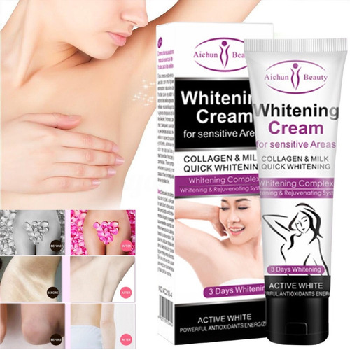 Crema Aclara Blanquea Axilas Zona Bikini Cuello Codos Eficaz