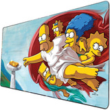 Mouse Pad Grande Los Simpson La Creacion Parodia 40x90cm