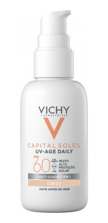 Protetor Solar Facial Vichy Uv-age Daily Cor 2.0 Fps60 40g