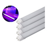 4 Lampada Tubular Led T8 10w 60cm Luz Negra Neon Bivolt