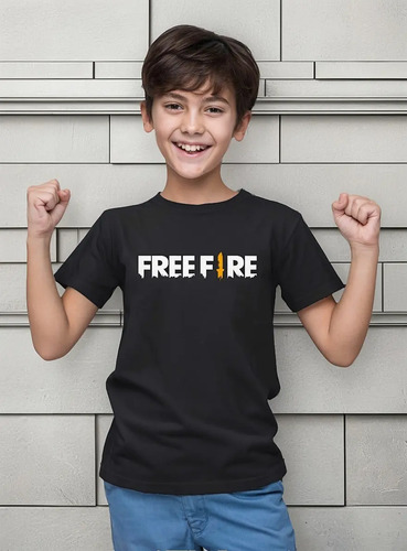 Playera Niño Manga Corta Freefire