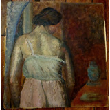 Pintura Oleo Impresionismo Impresionista Desnudo Femenino 