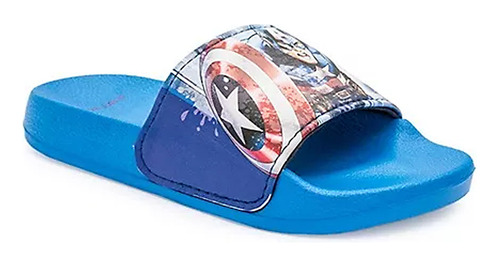 Chinela Nene Slide Ojota Infantil Capitan America Marvel